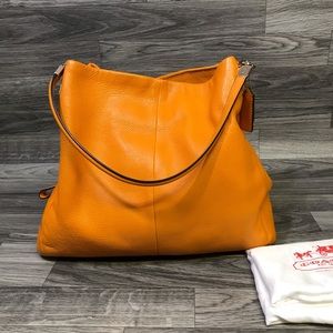 Coach Orange Leather Bag